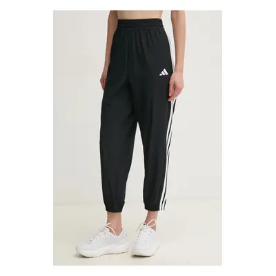 Tréninkové kalhoty adidas Performance 3 Stripes černá barva, s aplikací, JI8313