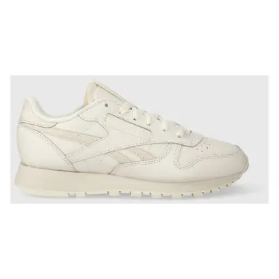 Kožené sneakers boty Reebok Classic Leather béžová barva