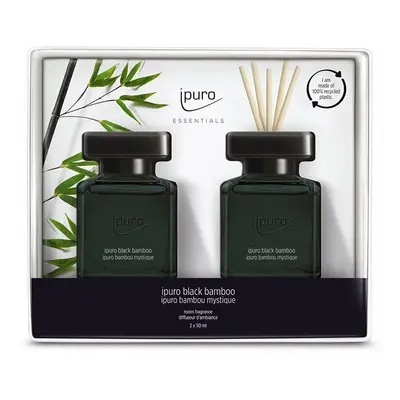 Sada aroma difuzéru Ipuro Black Bamboo, 2 x 50 ml