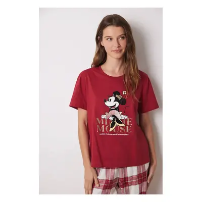 Bavlněné pyžamo women'secret MICKEY červená barva, bavlněná, 3138597