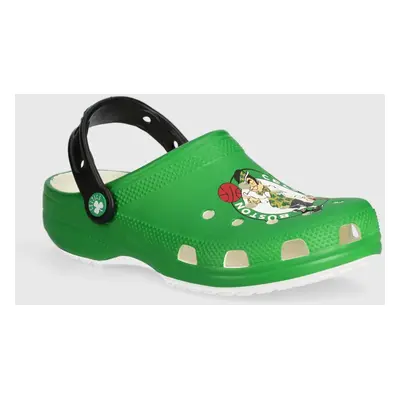 Pantofle Crocs Nba Boston Celtics Classic Clog dámské, zelená barva, 209442