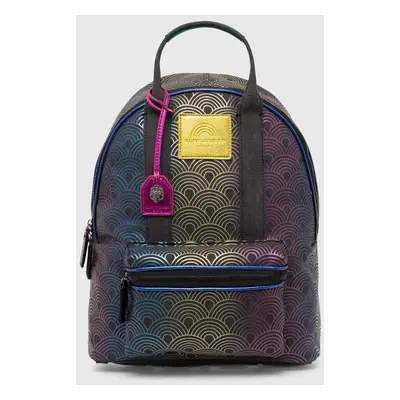 Batoh Kurt Geiger London SOUTHBANK LG BACKPACK dámský, černá barva, malý, vzorovaný, 2744209609