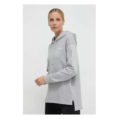 Tepláková mikina adidas TERREX šedá barva, s kapucí, IB6567