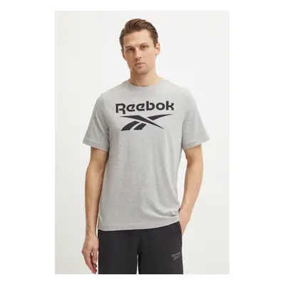 Bavlněné tričko Reebok Classic šedá barva, s potiskem, 100071173