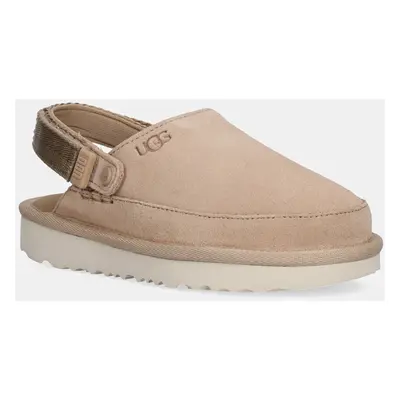 Pantofle UGG GOLDENSTAR CLOG béžová barva, 1159770T