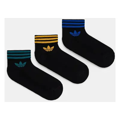 Ponožky adidas Originals 3-pack černá barva, IX7519