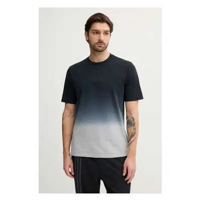 Bavlněné tričko adidas ALL SZN Dip Dye šedá barva, JJ3694