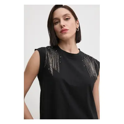 Top Pepe Jeans LYDIA dámský, černá barva, PL505995