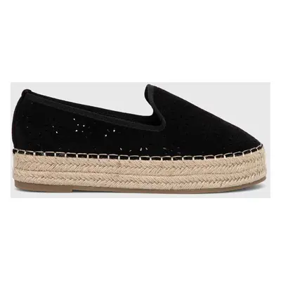 Espadrilky Answear Lab černá barva, na platformě