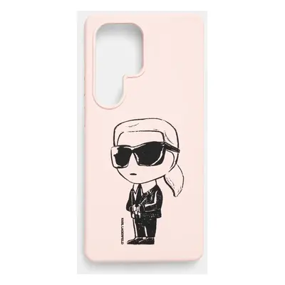 Obal na telefon Karl Lagerfeld Samsung Galaxy S25 Ultra růžová barva, KLHMS25LPNYKGRTP