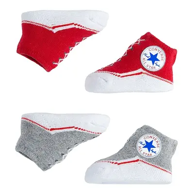 Kojenecké ponožky Converse 2-pack červená barva