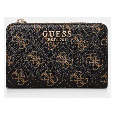 Peněženka Guess LAUREL hnědá barva, SWQE85 00156