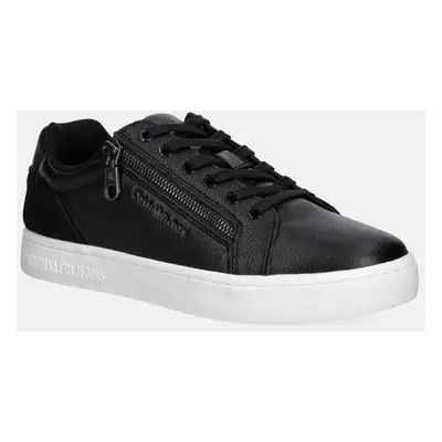 Kožené sneakers boty Calvin Klein Jeans CLASSIC CUPSOLE ZIP LOW IN černá barva, YM0YM01254