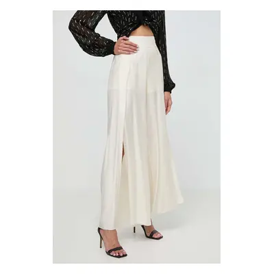 Kalhoty Patrizia Pepe dámské, béžová barva, široké, high waist, 2P1595 A057