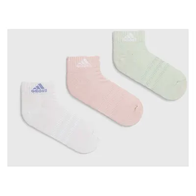 Ponožky adidas 3-pack dámské, bílá barva, IZ0108