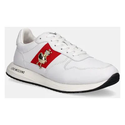 Sneakers boty Love Moschino bílá barva, JA15373G1MIAL10A