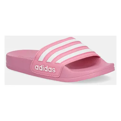 Dětské pantofle adidas ADILETTE SHOWER růžová barva, JP5786