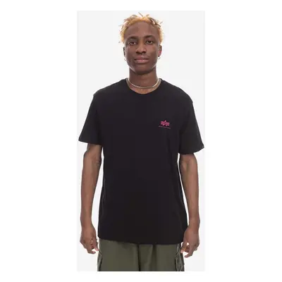 Bavlněné tričko Alpha Industries Basic T Small Logo černá barva, 188505.693-black