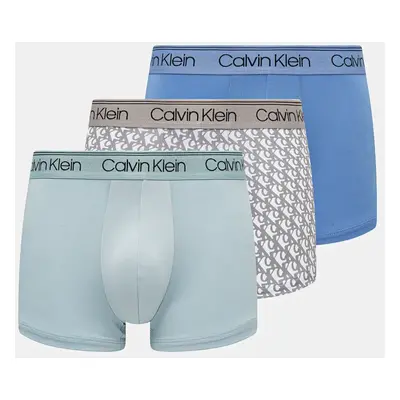 Boxerky Calvin Klein Underwear 3-pack pánské, modrá barva, 000NB2569A