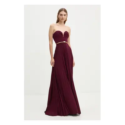 Šaty Elisabetta Franchi červená barva, maxi, AB62847E2