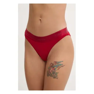 Kalhotky Calvin Klein Underwear vínová barva, 000QF7999E