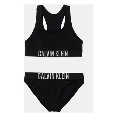 Dvoudílné dětské plavky Calvin Klein Jeans černá barva, KY0KY00091