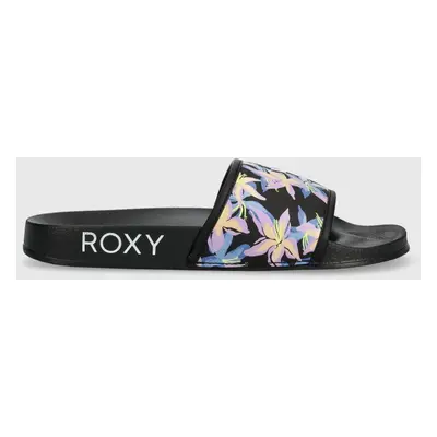 Pantofle Roxy Slippy dámské, černá barva, ARJL100909