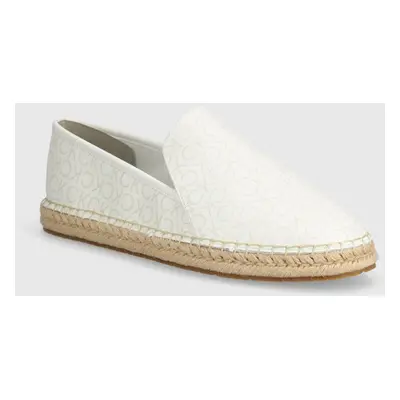 Espadrilky Calvin Klein ESPADRILLE EPI MONO bílá barva, HW0HW01917