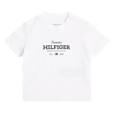 Kojenecké tričko Tommy Hilfiger bílá barva, s potiskem, KN0KN02033