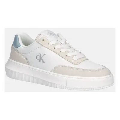 Sneakers boty Calvin Klein Jeans CHUNKY CUPSOLE LOW MIX IN bílá barva, YW0YW01768