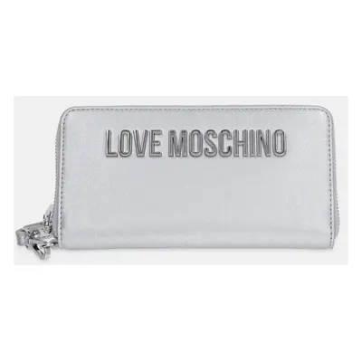 Peněženka Love Moschino stříbrná barva, JC5620PP1