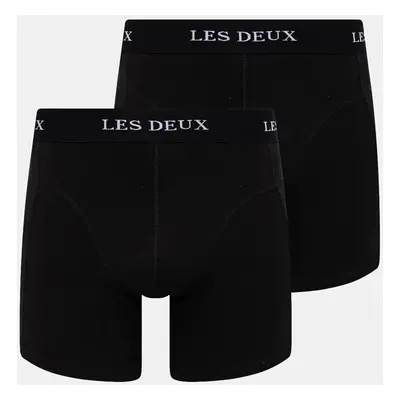 Boxerky Les Deux 2-pack pánské, černá barva, LDM960006