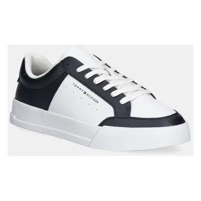 Sneakers boty Tommy Hilfiger TH COURT MIX LTH tmavomodrá barva, FM0FM05489