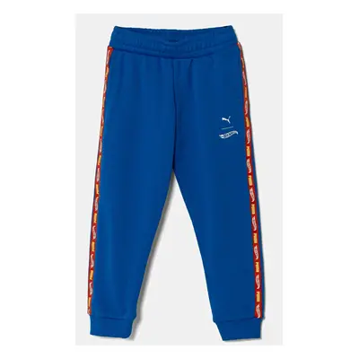 Dětské tepláky Puma X HOT WHEELS Sweatpants TR modrá barva, s aplikací, 630072