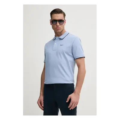 Bavlněné polo tričko Pepe Jeans Hans zelená barva, PM542101