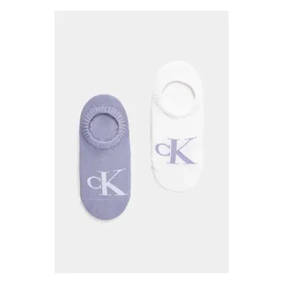 Ponožky Calvin Klein Jeans 2-pack dámské, modrá barva, 701228817