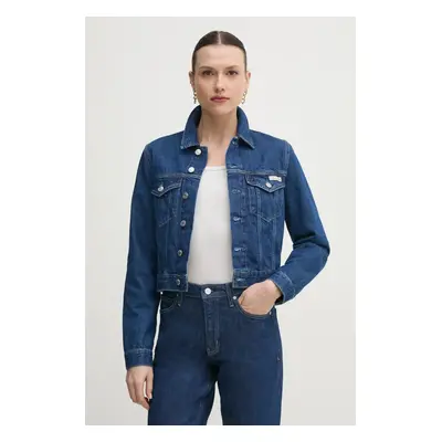 Bunda Calvin Klein Jeans modrá barva, přechodná, J20J225183