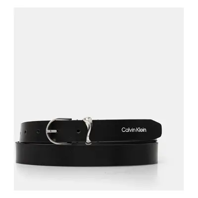 Kožený pásek Calvin Klein dámský, černá barva, K60K613234