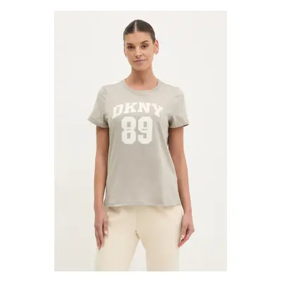 Bavlněné tričko Dkny šedá barva, DP5T1228