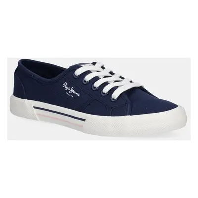 Tenisky Pepe Jeans BRADY BASIC W dámské, tmavomodrá barva, PLS31287