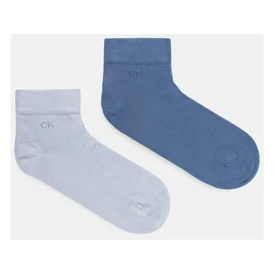 Ponožky Calvin Klein 2-pack pánské, modrá barva