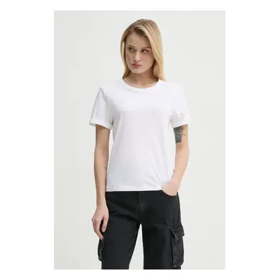 Bavlněné tričko G-Star Raw bílá barva, D26069-D975