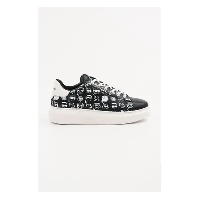 Kožené sneakers boty Karl Lagerfeld KAPRI MENS černá barva, KL52512T