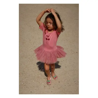 Dívčí šaty Konges Sløjd BALLERINA DRESS růžová barva, mini, KS102647