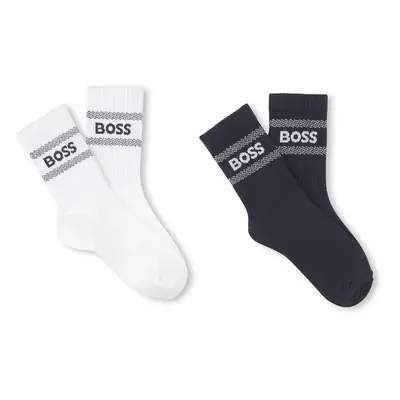 Dětské ponožky BOSS 2-pack tmavomodrá barva, J51738