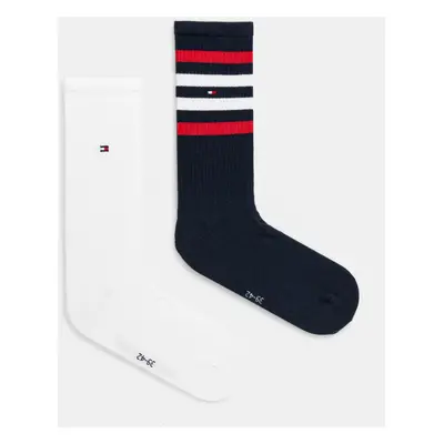 Ponožky Tommy Hilfiger 2-pack pánské, tmavomodrá barva, 701232594