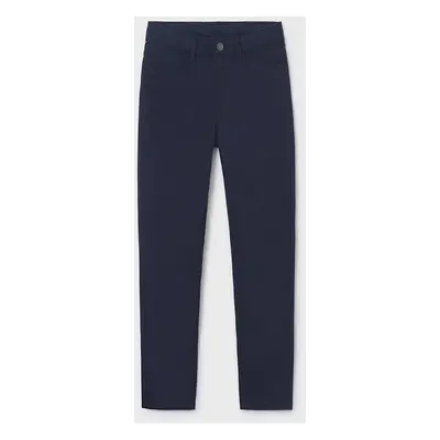 Dětské kalhoty Mayoral slim fit basic tmavomodrá barva, hladké, 520