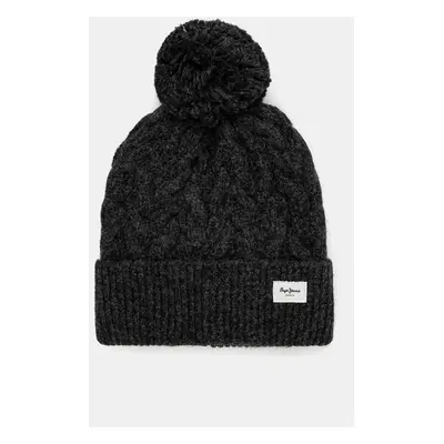 Čepice Pepe Jeans WALLIS HAT šedá barva, z husté pleteniny, PL040353