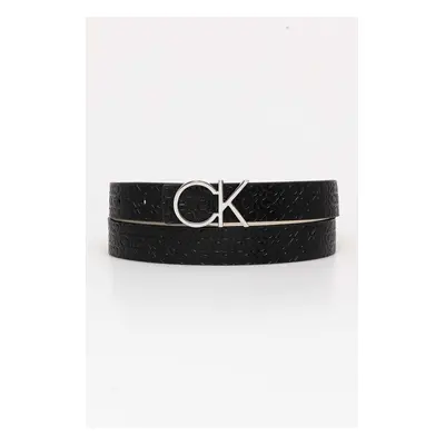 Oboustranný kožený pásek Calvin Klein dámský, černá barva, K60K612397