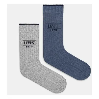 Ponožky Levi's 2-pack šedá barva, 37157-1212